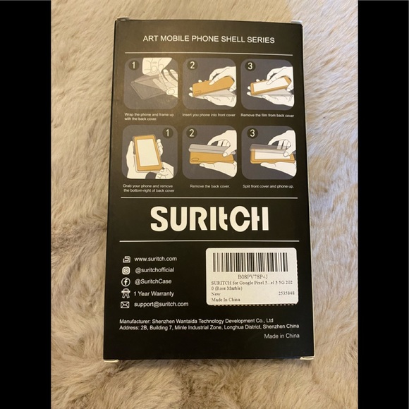 Rose & marble Google Pixel 5 phone case - Picture 3 of 4